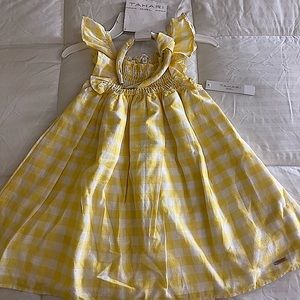 NEW - Tahari size 5T yellow & white checkered dress 💛🤍